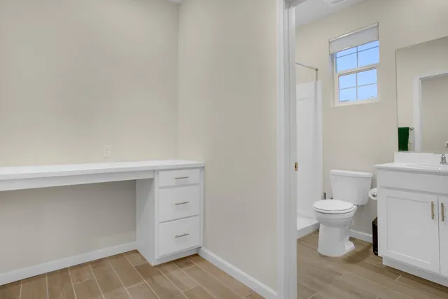 a view of a bathroom with a sink and a toilet
