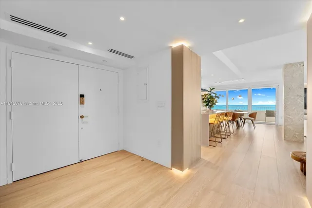a view of dining room with furniture