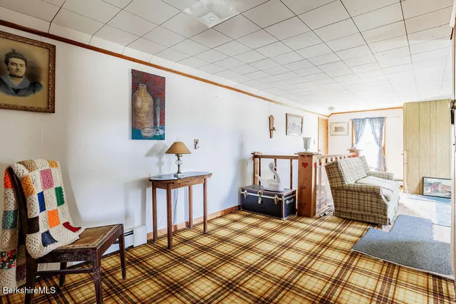 a bedroom with furniture