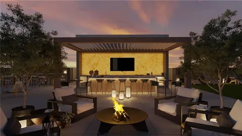 a view of a chairs and tables in the patio