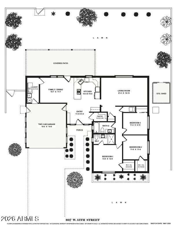 607 West 15th Street Tempe, AZ 85281 - Photo 29 of 29 a black and white photo of a painting