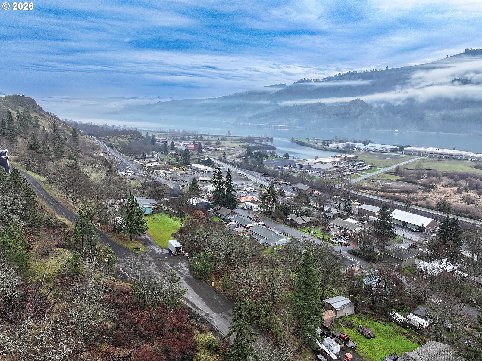2 East Franklin Street Bingen, WA 98605 - Photo 15 of 16 an aerial view of residential houses with outdoor space