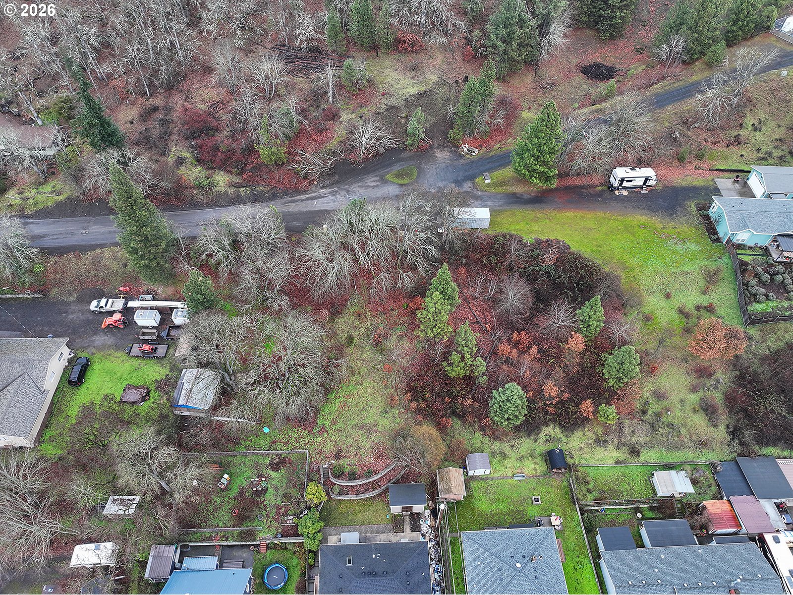 2 East Franklin Street Bingen, WA 98605 - Photo 10 of 16 an aerial view of a house with a yard