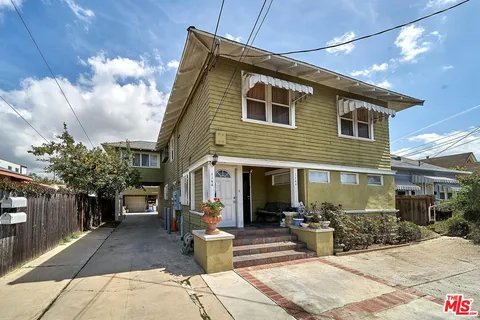 a front view of a house with entertaining space