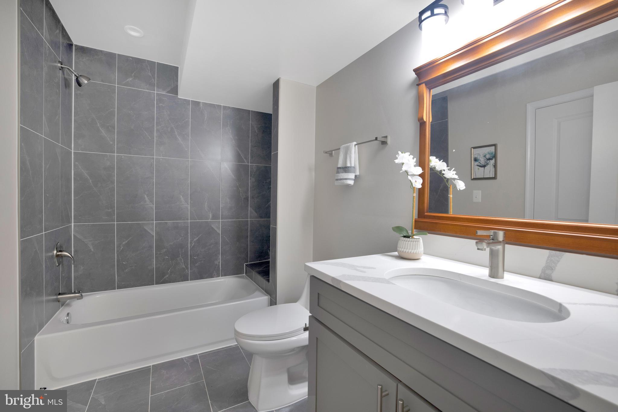 2417 Elvans Road Southeast Washington, DC 20020 - Photo 10 of 48 a bathroom with a sink a toilet and shower