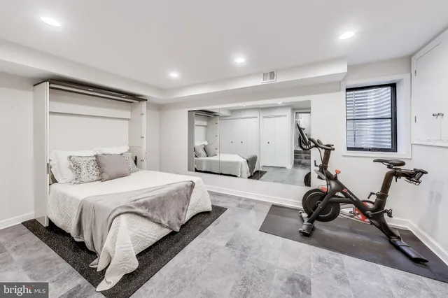 a living room with furniture and a couch