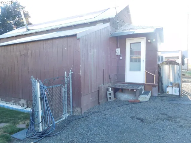 a view of front door of house