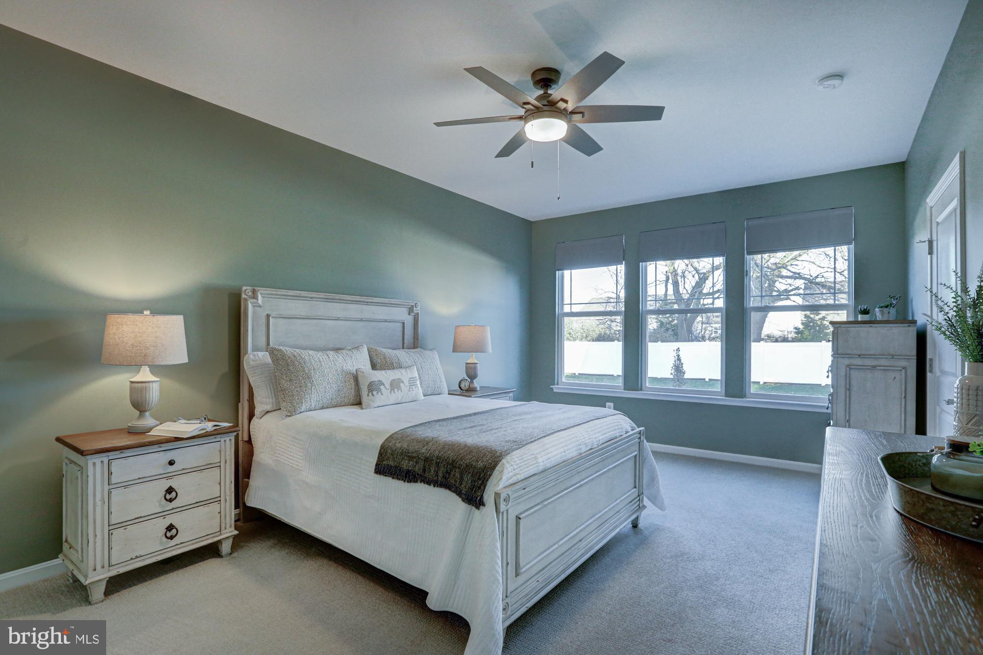 507 Cherry Bark Road Middletown, DE 19709 - Photo 42 of 81 a bedroom with a large bed and a chandelier fan