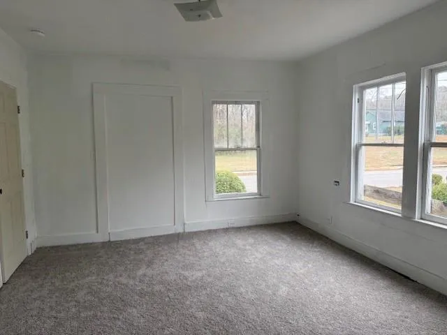 an empty room with a window
