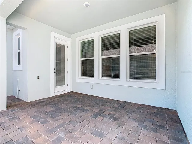 a view of an outdoor space and swimming pool