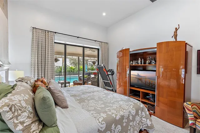 a bathroom with a granite countertop sink vanity and mirror
