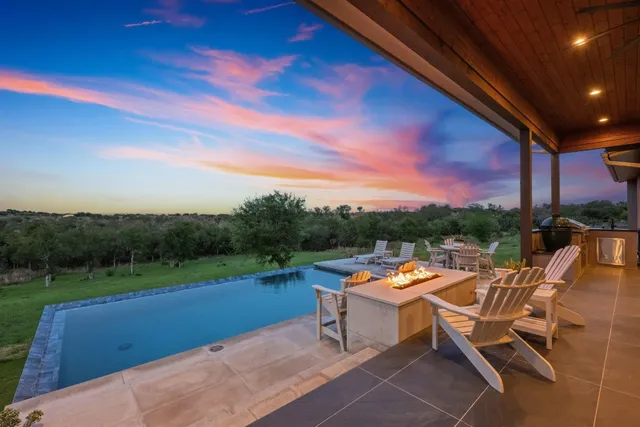 a outdoor space with furniture