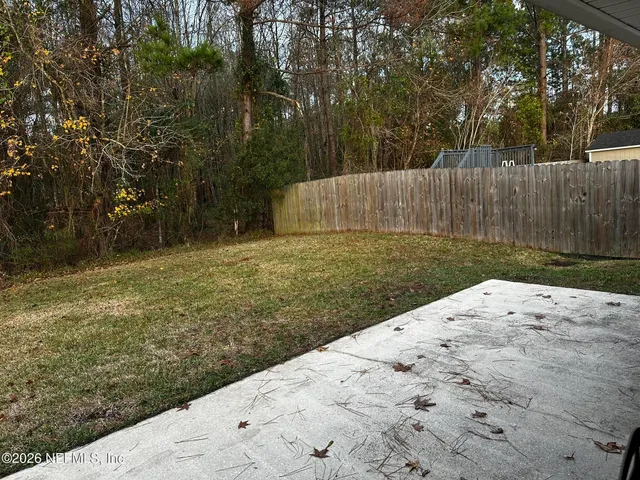 a backyard of a house