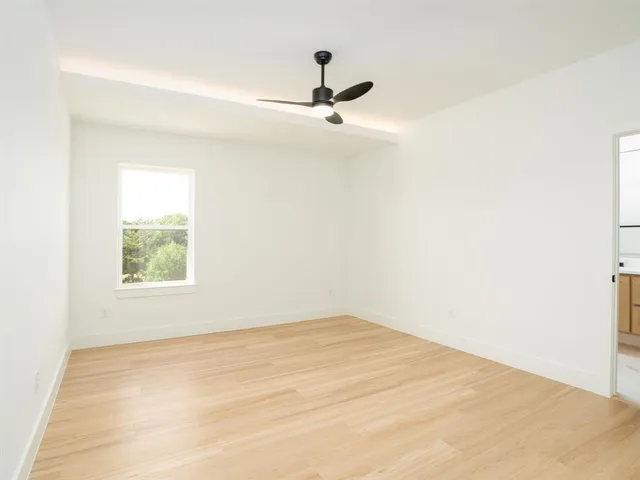 an empty room with window