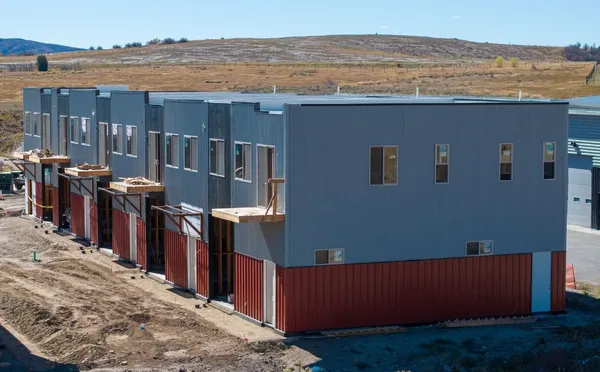 an outdoor view of house with ocean view