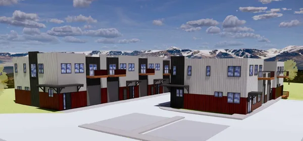 a view of a living room and kitchen