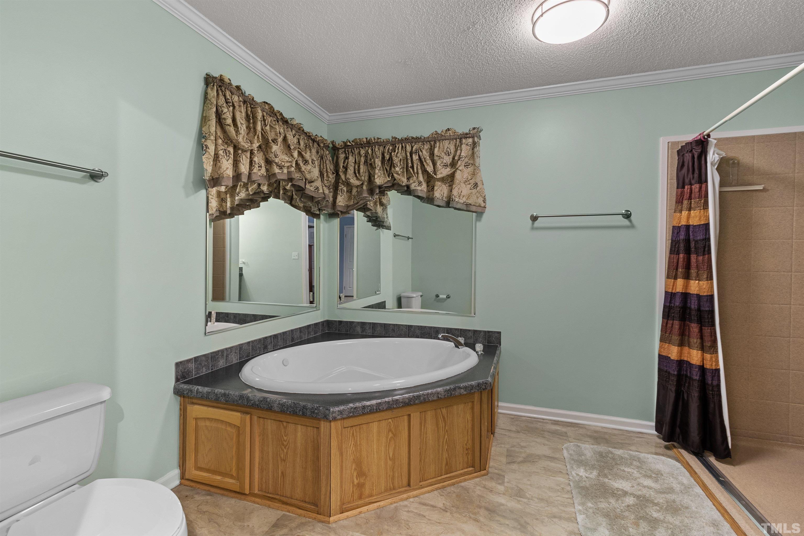 2710 Hurdover Road Apex, NC 27539 - Photo 26 of 52 a bathroom with a sink a toilet and shower
