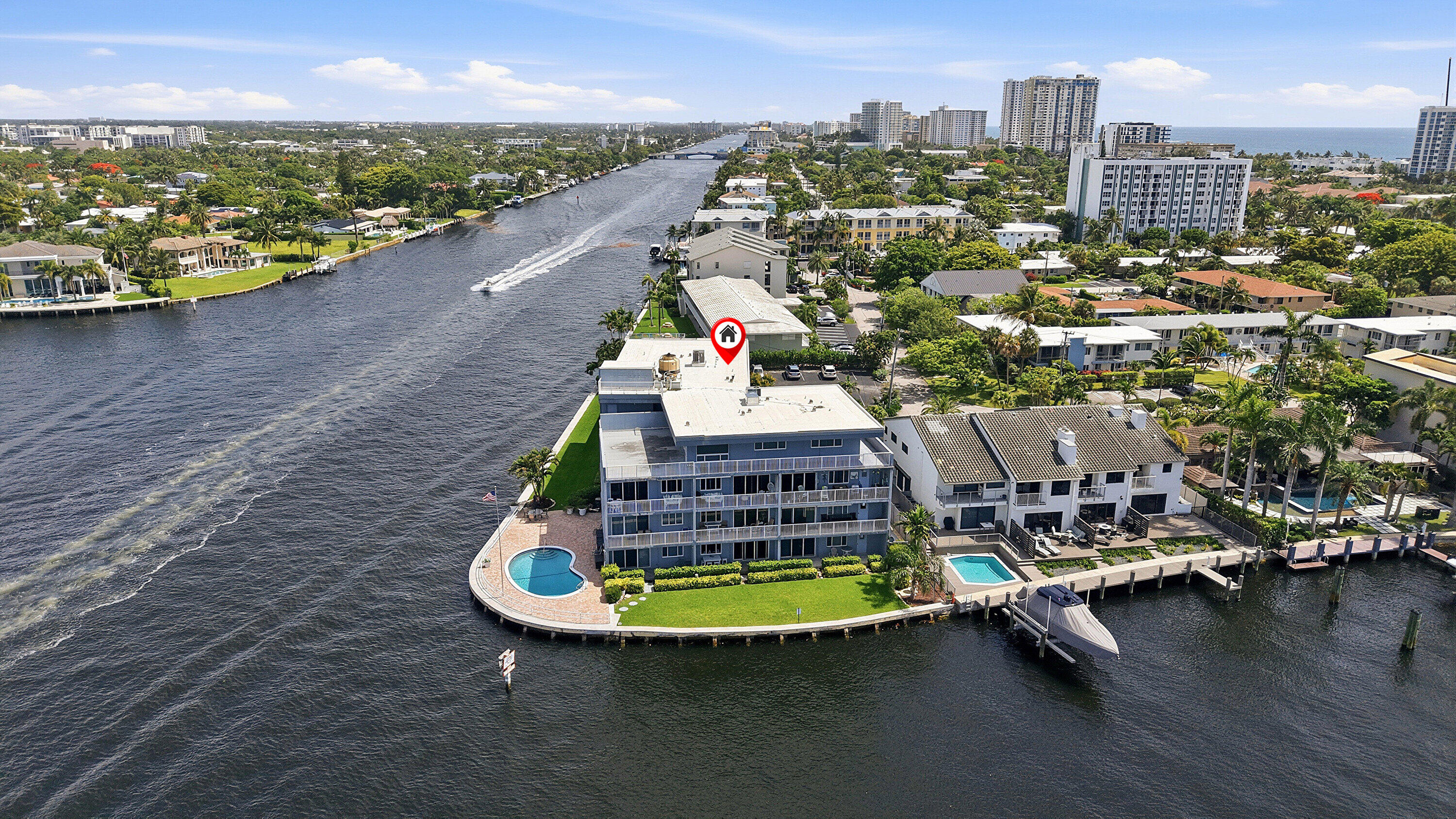 1201 South Riverside Drive, Unit 306 Pompano Beach, FL 33062 - Photo 52 of 53 51_aerial view
