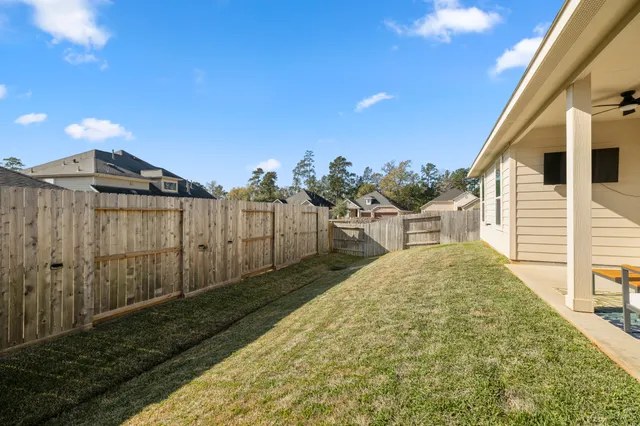 a view of a backyard