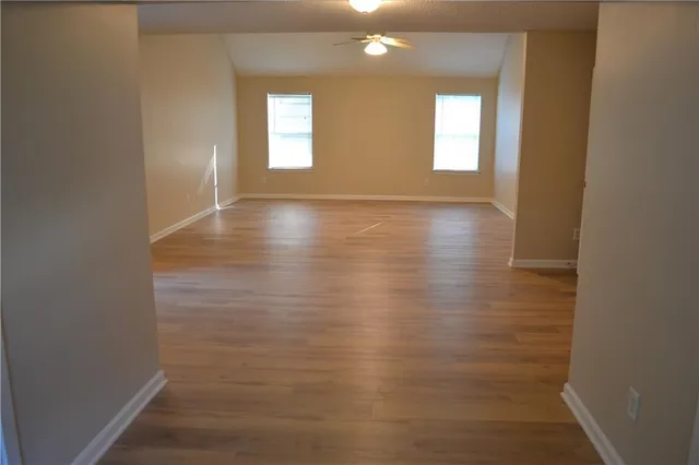 a view of hallway with window