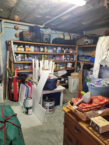 a view of storage and utility room