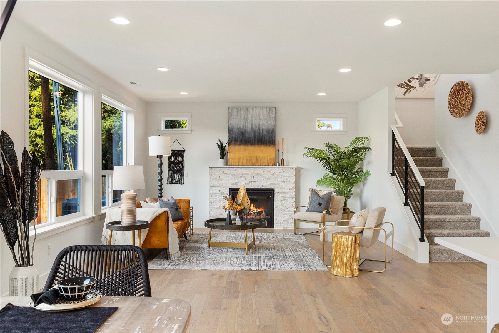 7 179th Place Southwest Bothell, WA 98012 - Photo 6 of 33 a living room with furniture and a fireplace