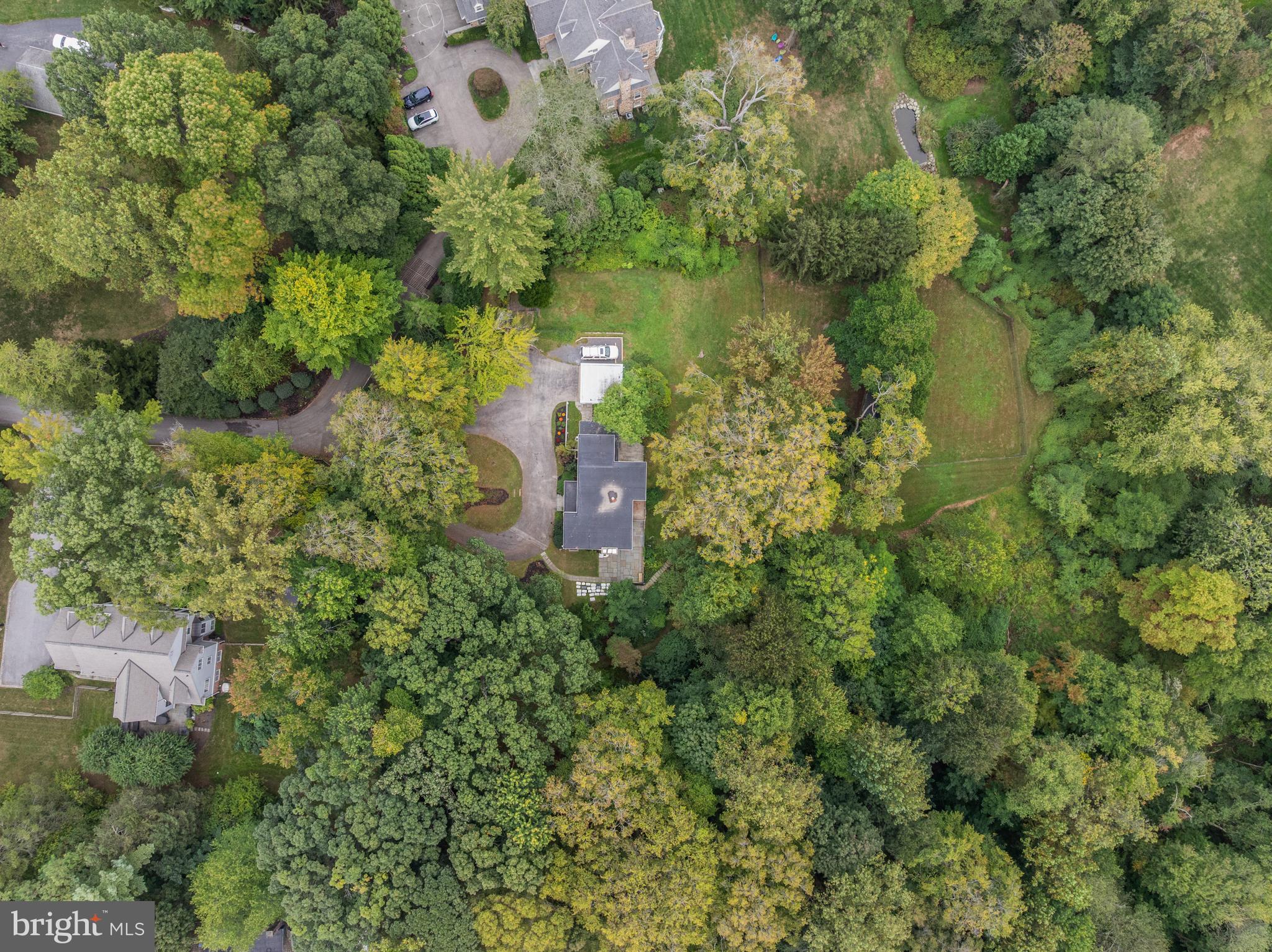 829 Black Rock Road Gladwyne, PA 19035 - Photo 17 of 20 an aerial view of residential house with outdoor space and trees around
