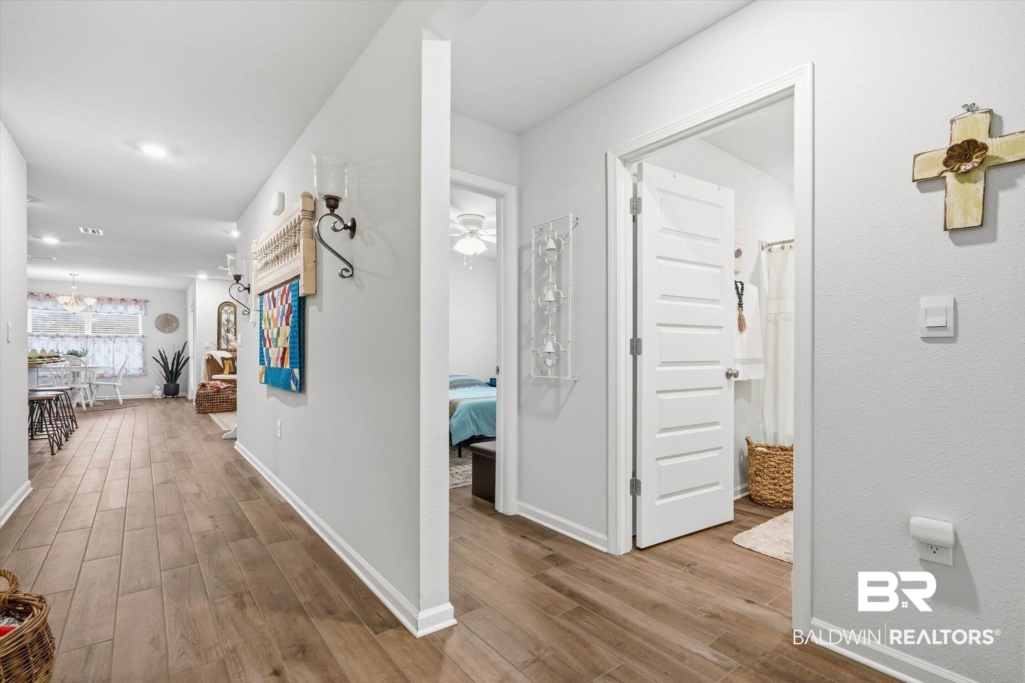 17041 Muse Street Loxley, AL 36551 - Photo 19 of 44 Hall featuring light wood-type flooring and recessed lighting