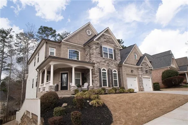 a front view of a house