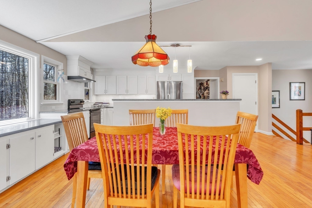 213 North Valley Road Pelham, MA 01002 - Photo 16 of 42 a living room with furniture and kitchen view