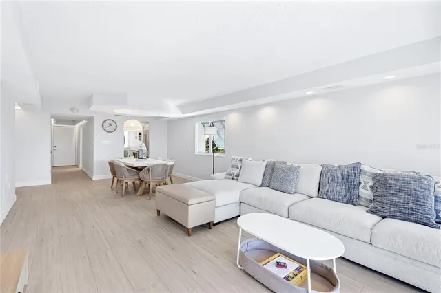 a living room with furniture and a couch