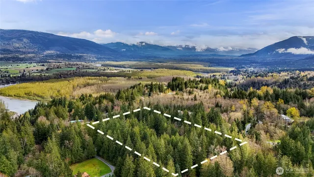 a view of lake and mountain
