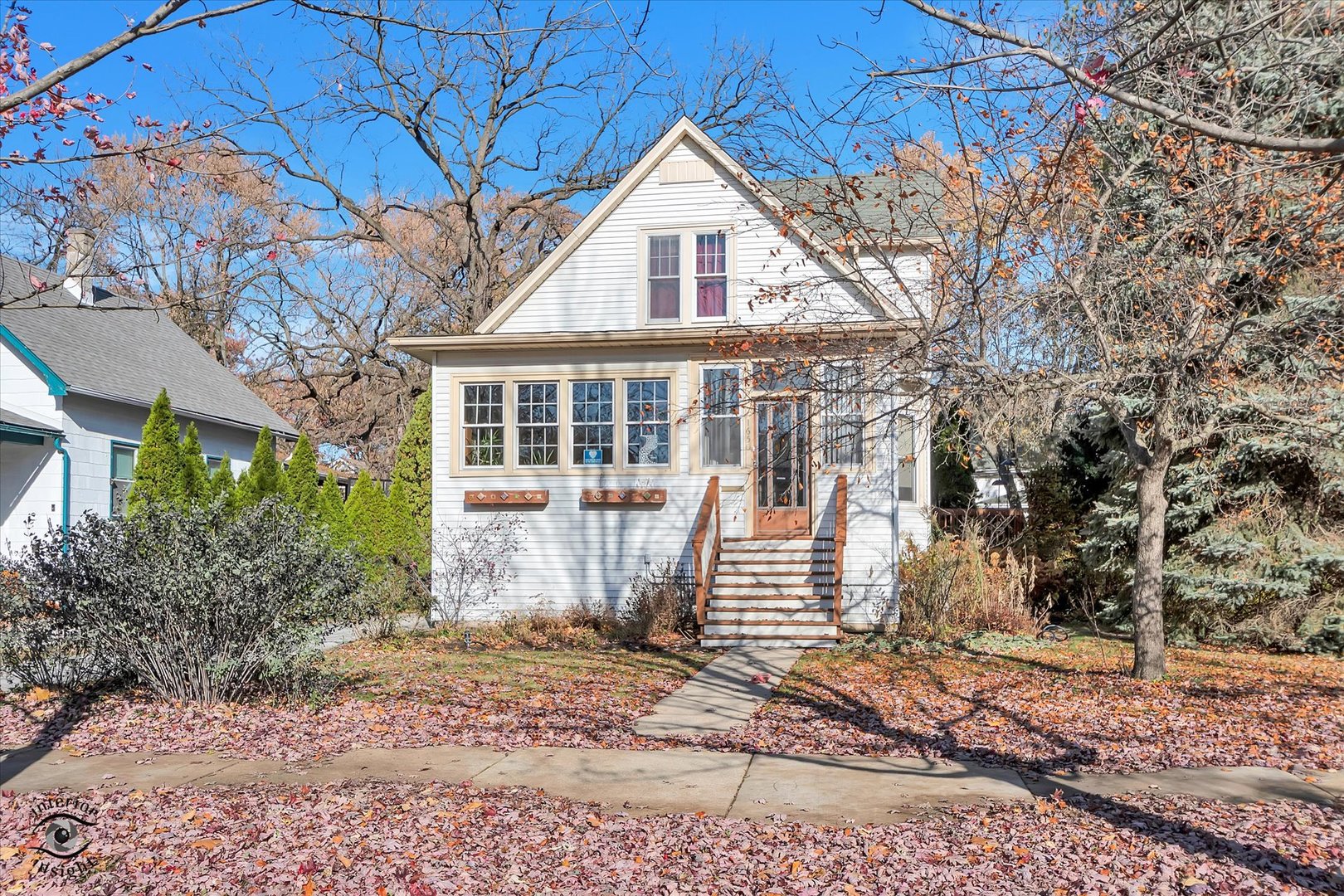 a front view of a house with a porch