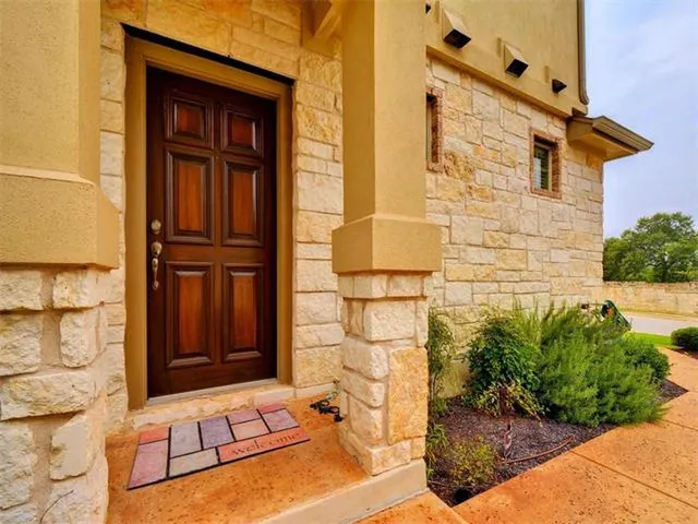 a view of front door of house