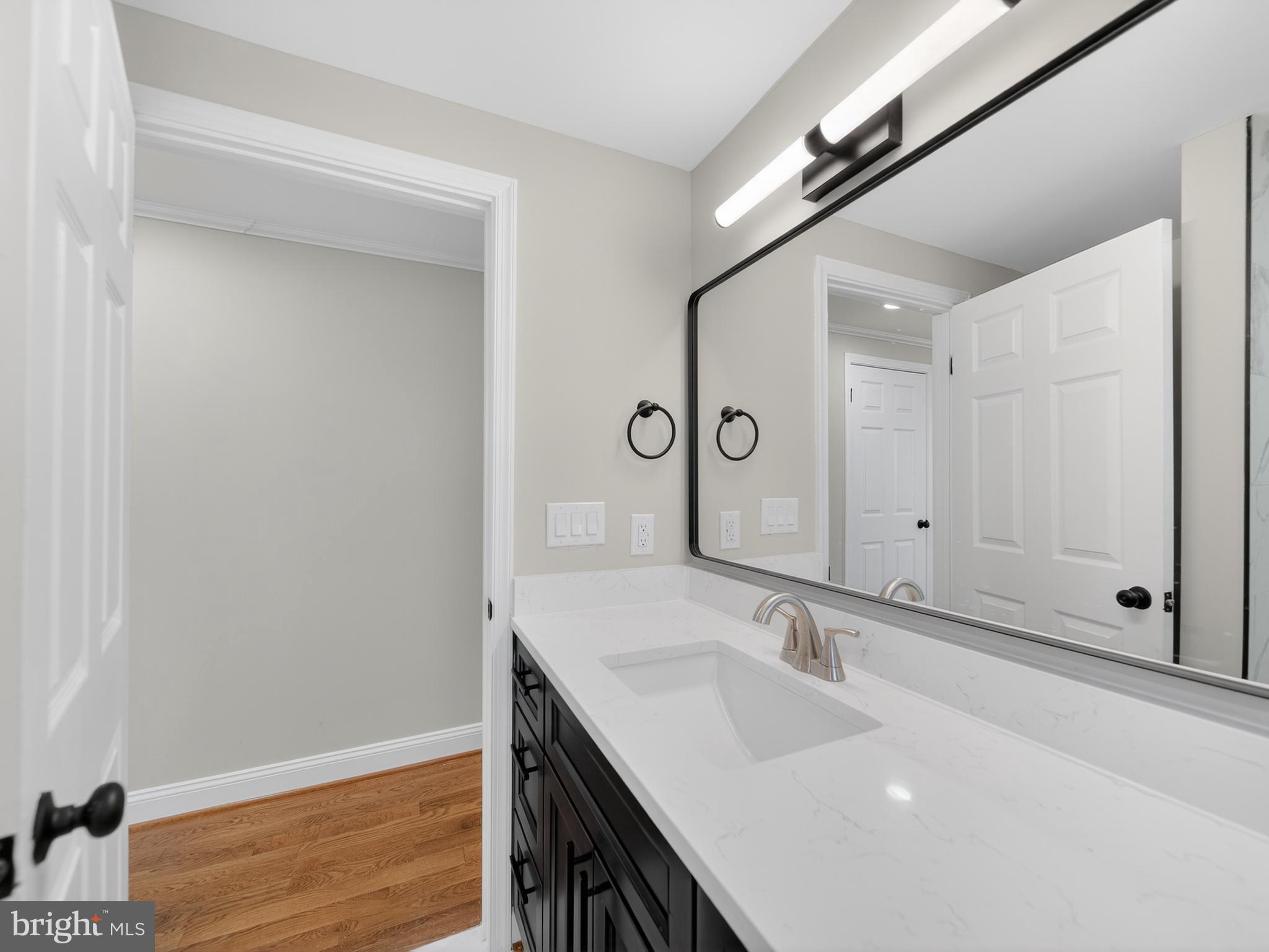 24676 Old 3 Notch Road Hollywood, MD 20636 - Photo 16 of 45 a bathroom with a sink and a mirror