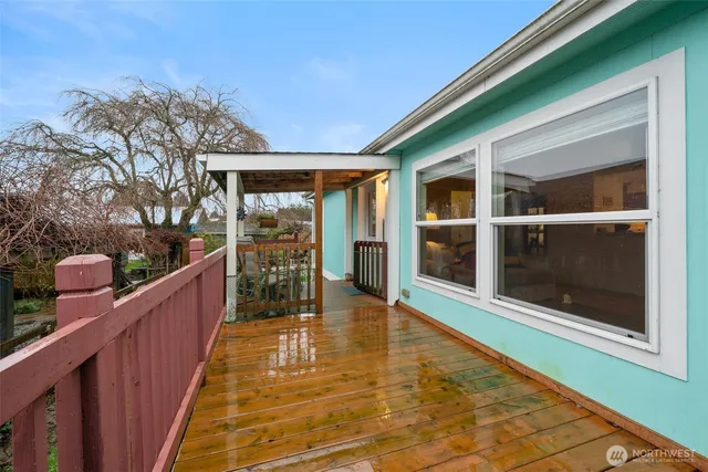 a house view with a backyard space