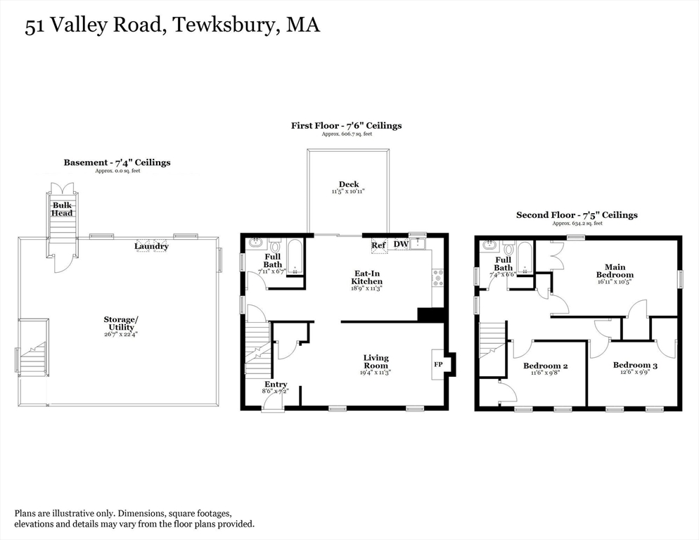 51 Valley Road Tewksbury, MA 01876 - Photo 17 of 17 a picture of a floor plan