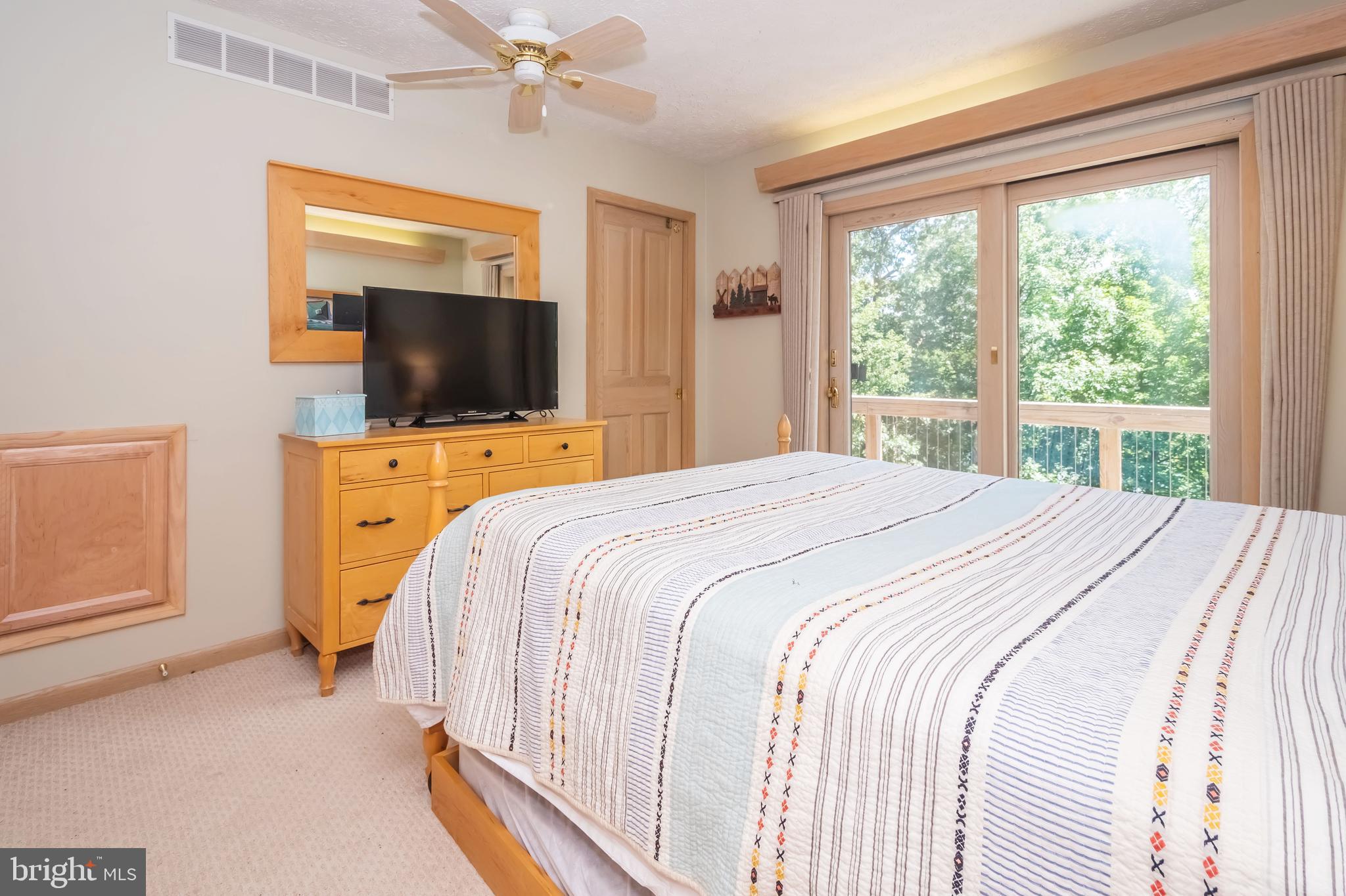 2345 Marsh Hill Road McHenry, MD 21541 - Photo 33 of 77 a bedroom with a bed and a flat screen tv