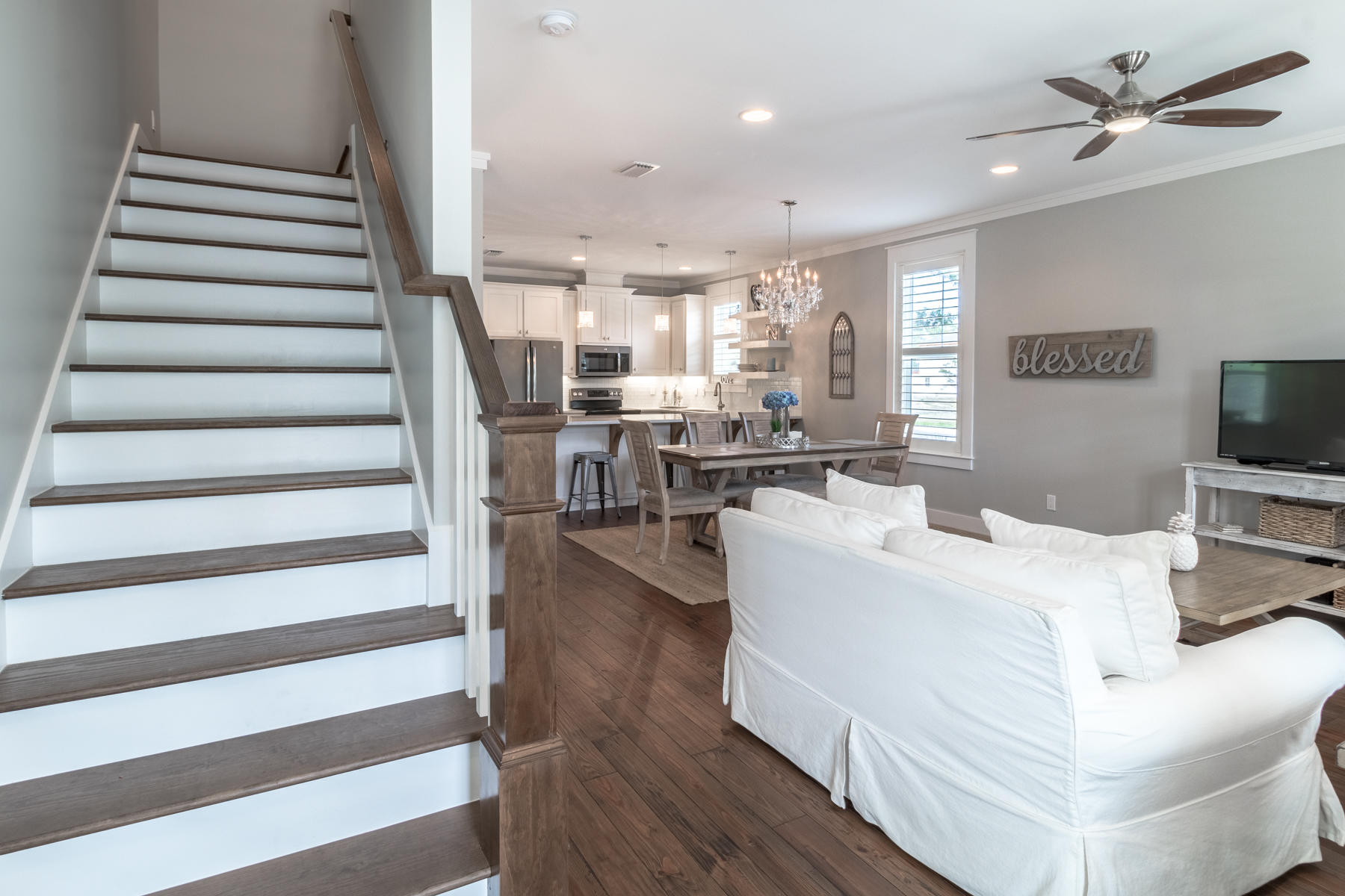 119 Michaela Lane Santa Rosa Beach, FL 32459 - Photo 6 of 28 a living room with furniture and a flat screen tv