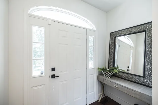 a view of living room and dining room