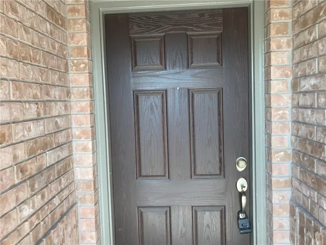 a view of front door of house