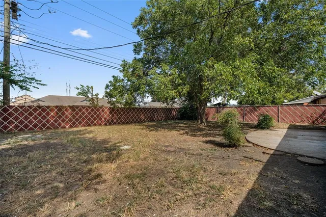 a backyard of a house