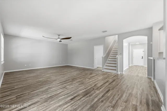 wooden floor in an empty room