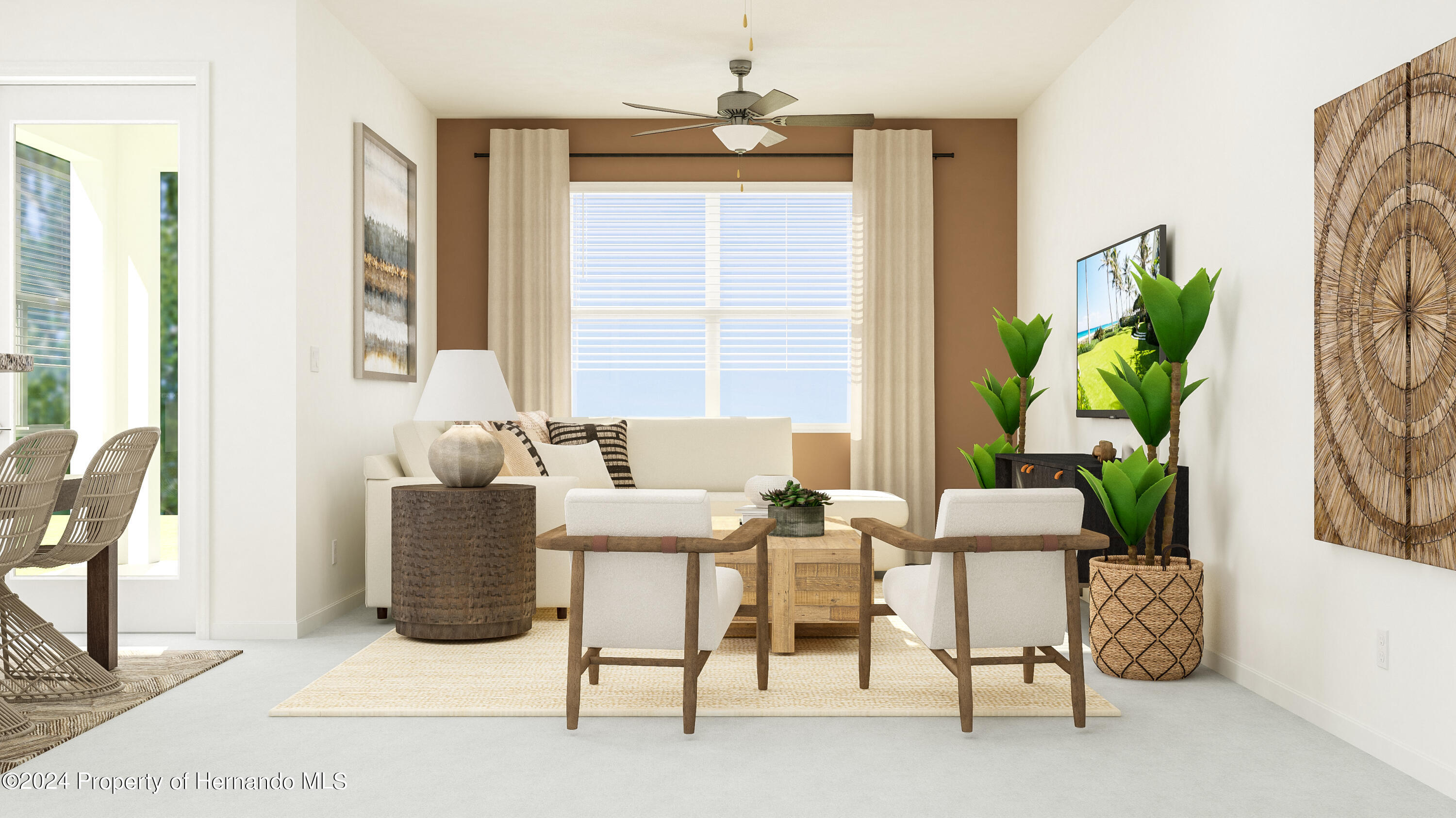 11095 Wishing Cloud Road Land O Lakes, FL 34638 - Photo 5 of 12 a dining room with furniture a potted plant and a window