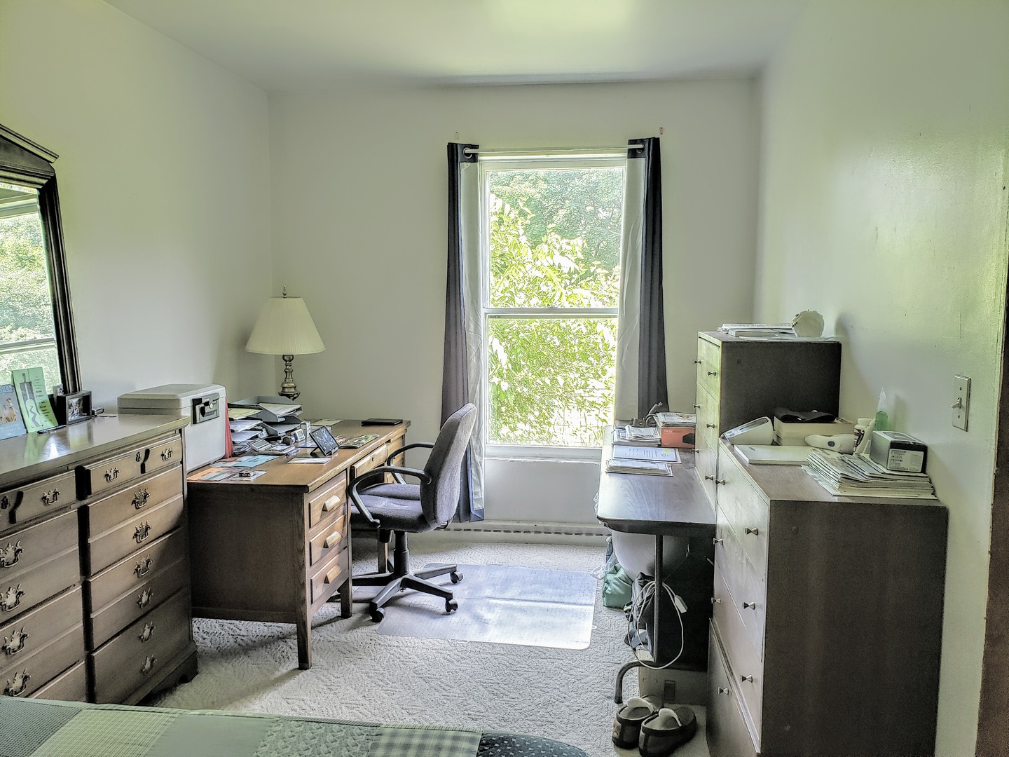 7120 A Tryon Grove Road Richmond, IL 60071 - Photo 15 of 23 a view of a workspace with furniture and a window