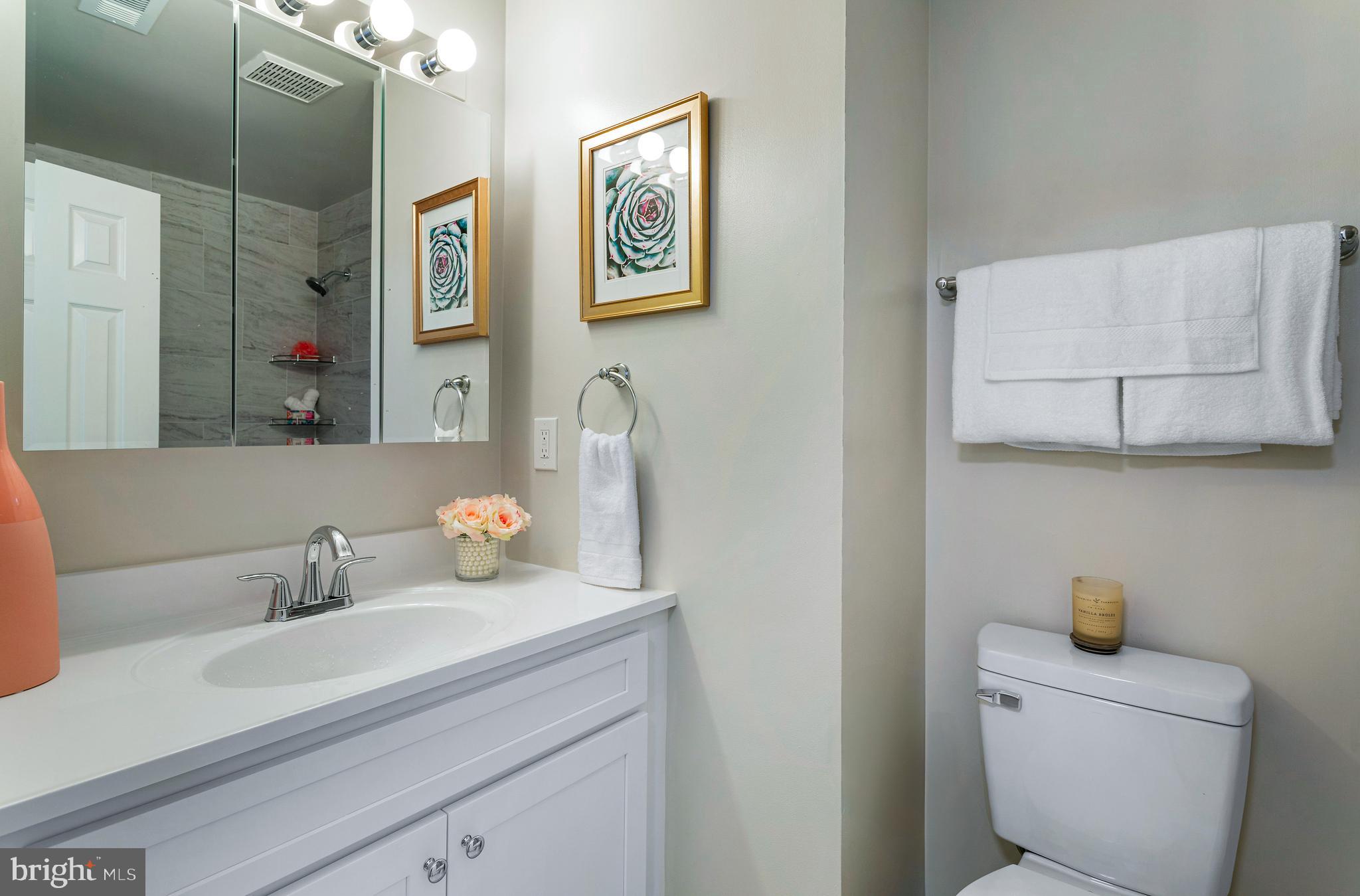 1621 T Street Northwest, Unit 305 Washington, DC 20009 - Photo 27 of 33 a bathroom with a toilet sink and mirror