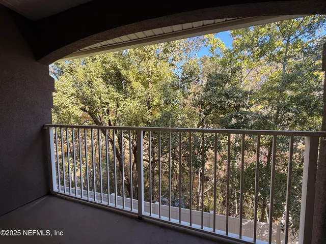 a view of a balcony