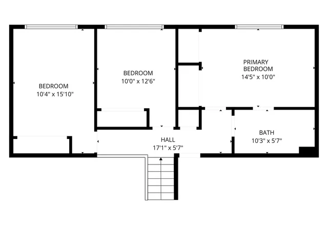 a picture of a bench in a white building