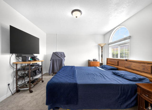 802 Sugar Maple Court Payson, UT 84651 - Photo 15 of 30 Carpeted bedroom featuring baseboards and a textured ceiling