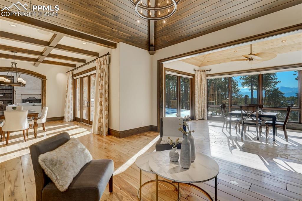 4602 High Forest Road Colorado Springs, CO 80908 - Photo 17 of 50 a dining room with furniture and wooden floor